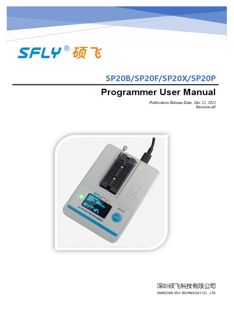 SP20 Series Programmer Manual | PDF | Usb | Device Driver