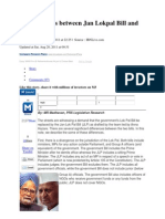 10 Differences Between Jan Lokpal Bill and Govt Bill