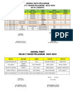 Jadwal Mata Pelajaran Rayhan