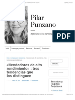 Vendedores de Alto Rendimiento : Tres Tendencias Que Los Distinguen - Pilar Punzano