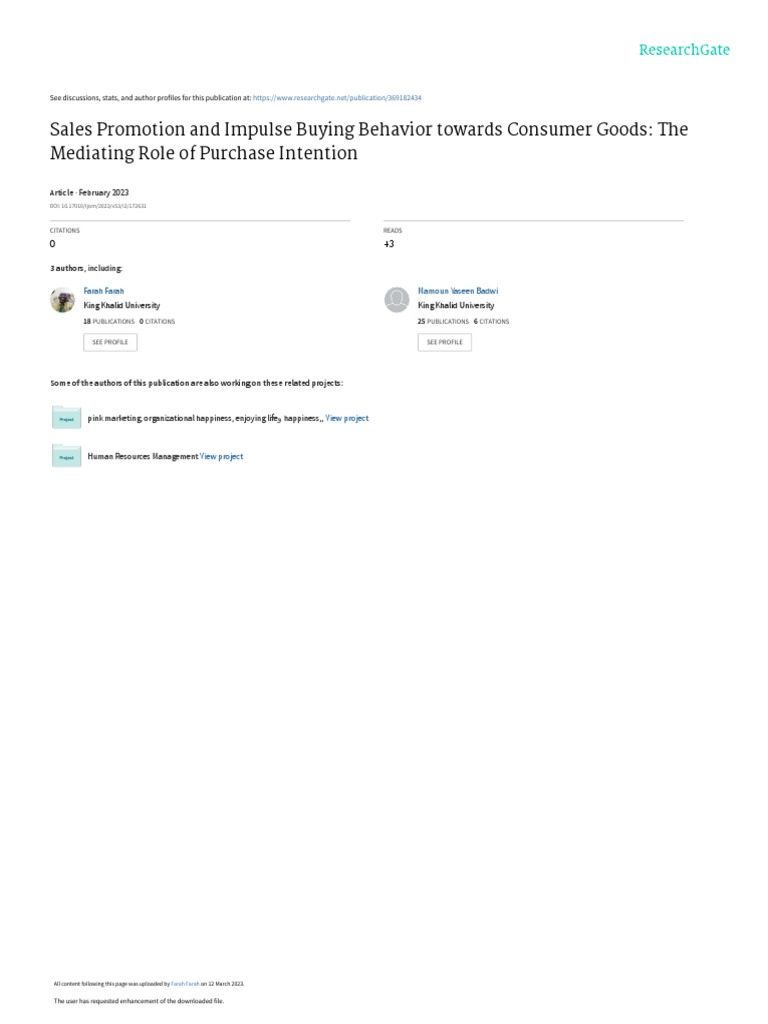 Sales Promotion and Impulse Buying Insights | PDF | Retail | Behavior