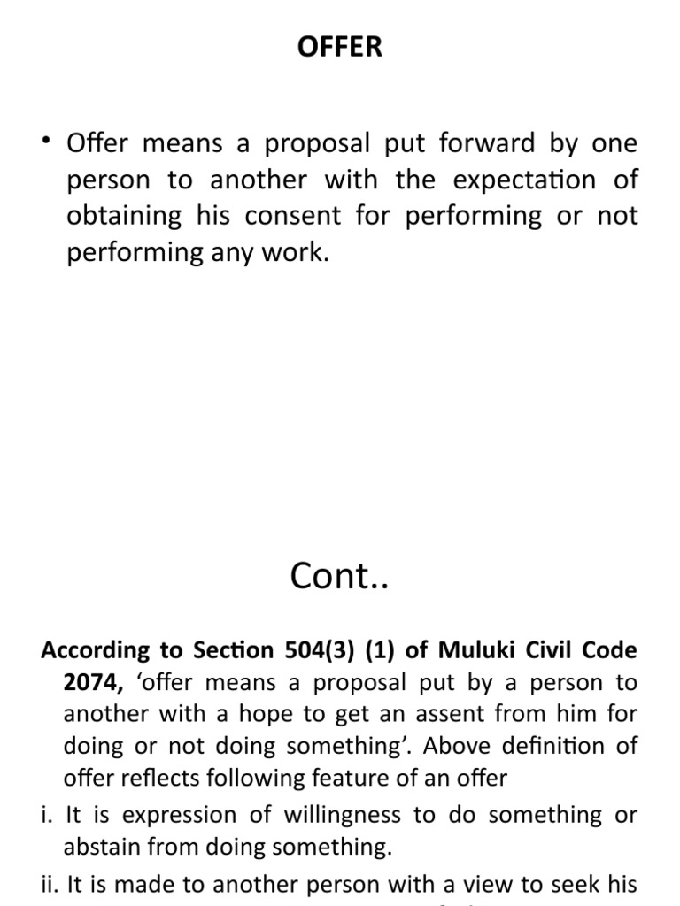 Offer And Acceptance Pdf Offer And Acceptance Contract Law