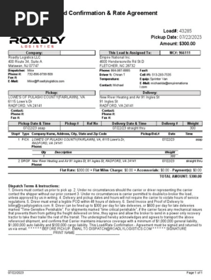 Load Confirmation & Rate Agreement #43285 Date-07.22.2023 (1)