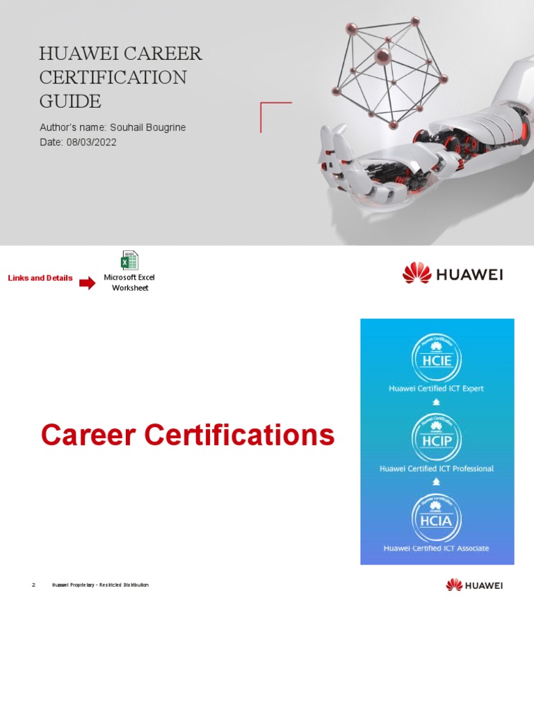 HUAWEI Career Certifications Guide 20220308 | PDF | Cloud Computing ...