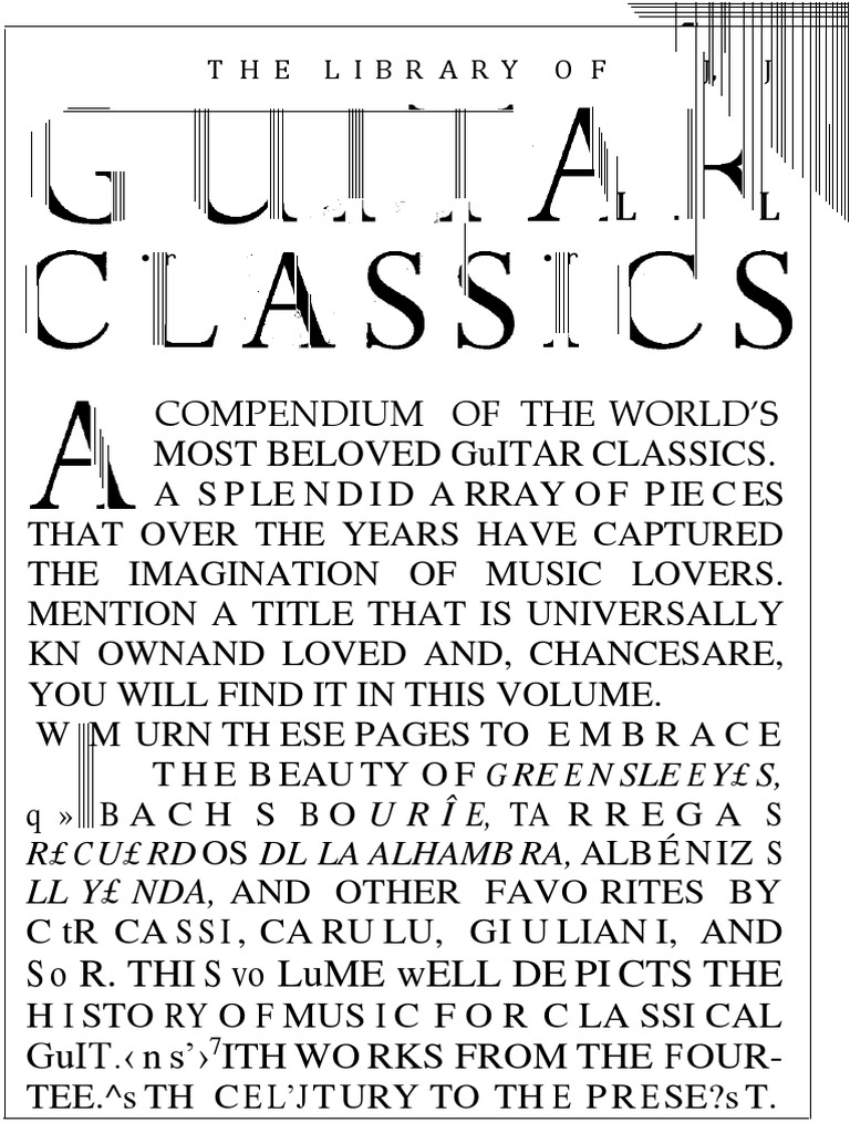 The Library Of Classical Guitar Classics Pdf Pdf Variation Music