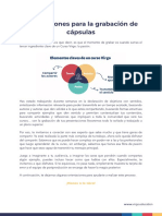 Orientaciones para Grabación de Cápsulsa