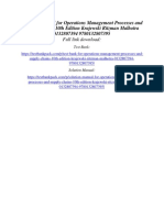 Operations Management Processes and Supply Chains 10th Edition Krajewski Ritzman Malhotra Solution Manual