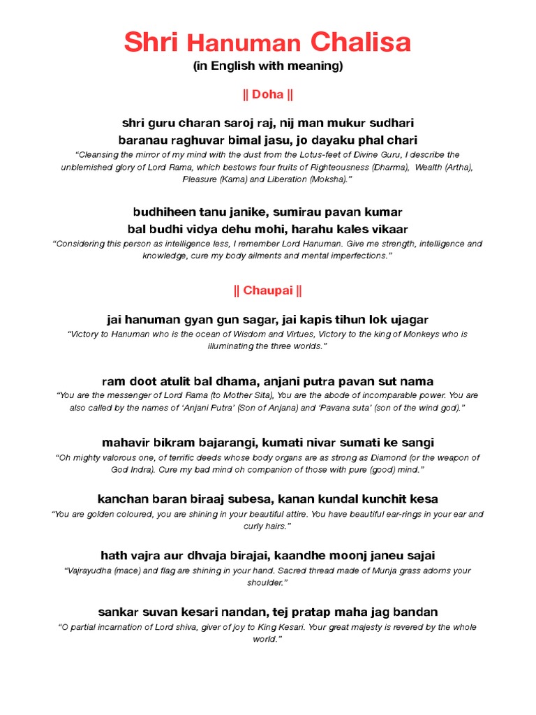 HANUMAN CHALISA LYRICS IN ENGLISH WITH MEANING PDF IN HINDI DOWNLOAD intelligence overview