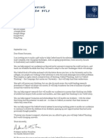 University of Oxford Direct-Mail, 2011: Vice Chancellor's Letter