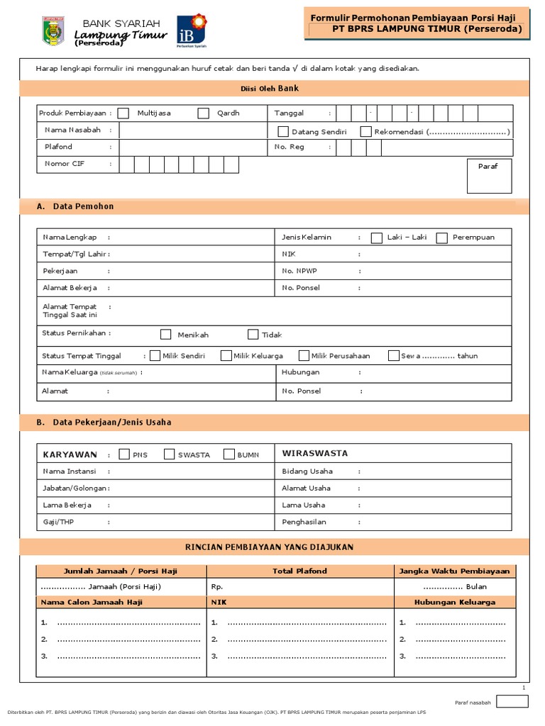 Formulir Haji | PDF