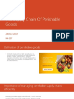 The Supply Chain of Perishable Goods