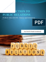 Chapter 1 - History & Definition of Public Relations