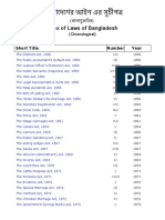 A Comprehensive List of The Laws of Bangladesh