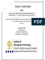 Completed Project Report IMT Analysis of Performance Measurement in Warehouse - A Case of NNR Global Logistics 3rd March 2022