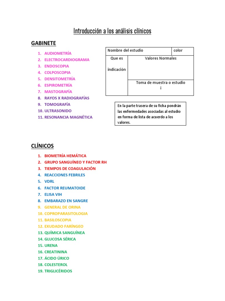 Introducción A Los Análisis Clínicos | PDF