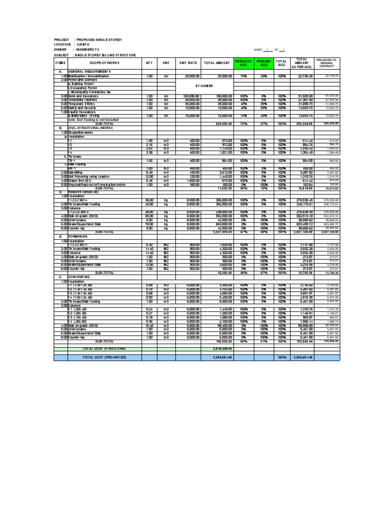 4th billing sample pdf building engineering