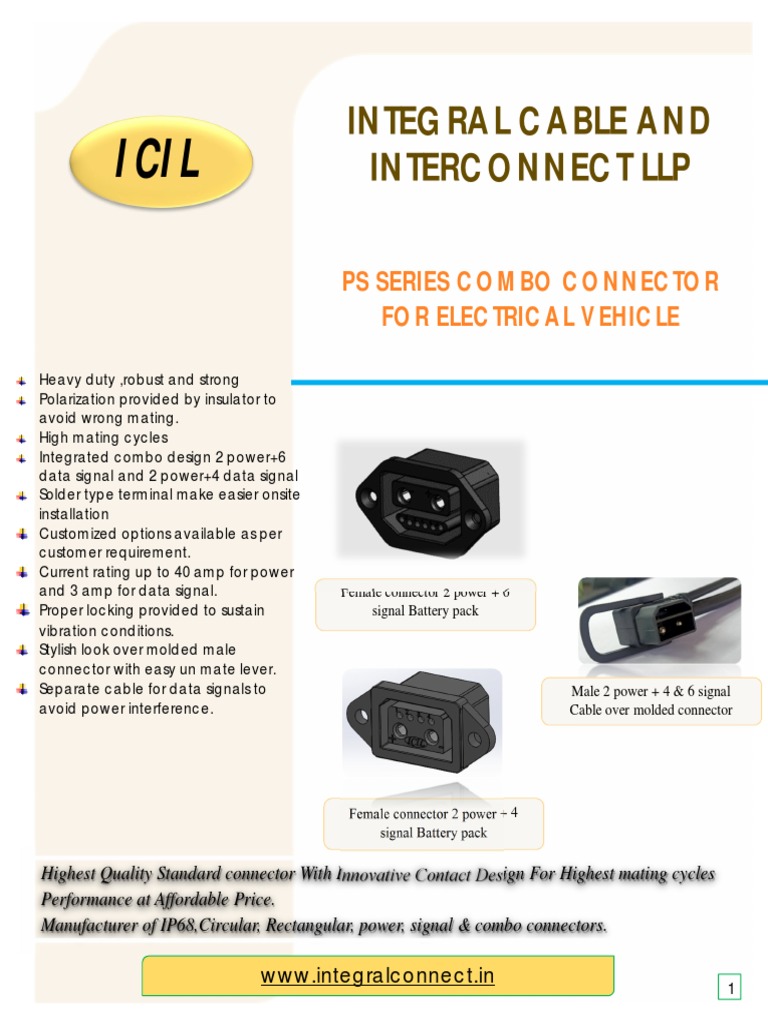 High Mating Cycle Connectors for EVs | PDF | Electrical Connector ...