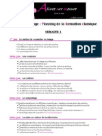 Planning Formation Classique