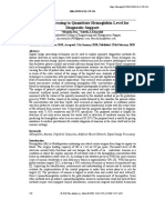 Image Processing To Quantitate Hemoglobin Level For Dignostic Support