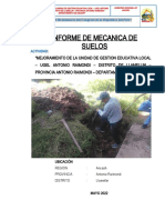 Informe de Mecanica de Suelos Ugel Llamellin