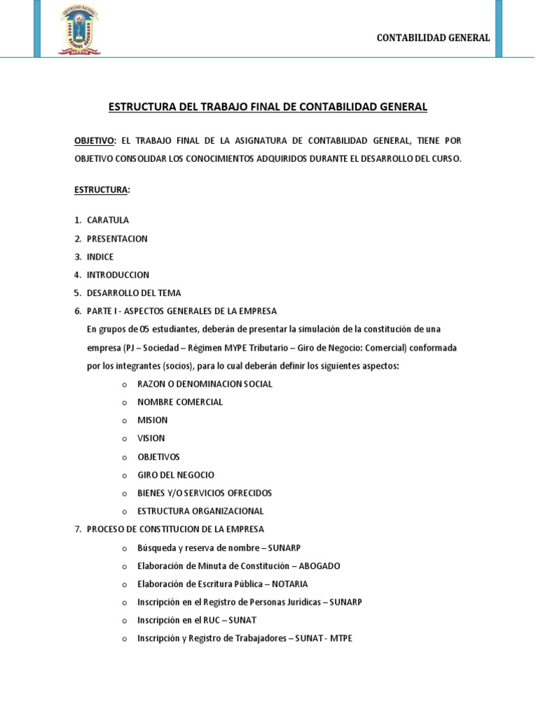 Semana 14.2 - Trabajo Final Contabilidad General | PDF | Contabilidad ...