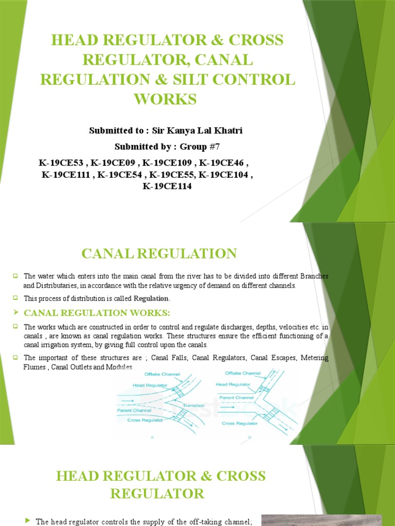 Head Regulator PDF Discharge (Hydrology) Water