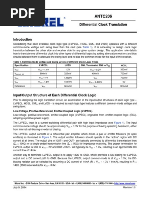 Differential Clock Translation