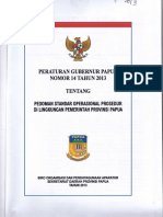 Pergub Papua No 14 TH 2013 - SOP Prosedur Di Pemprov Papua