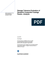 AR-09-64 Damage Tolerance Evaluation of Sandwich Composite Fuselage Panels-Analysis