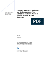 AR-09-6 Effects of Manufacturing Defects and Scaling On Glass Fiber Composite Sandwich Panels in General Aviation Aircraft Structures