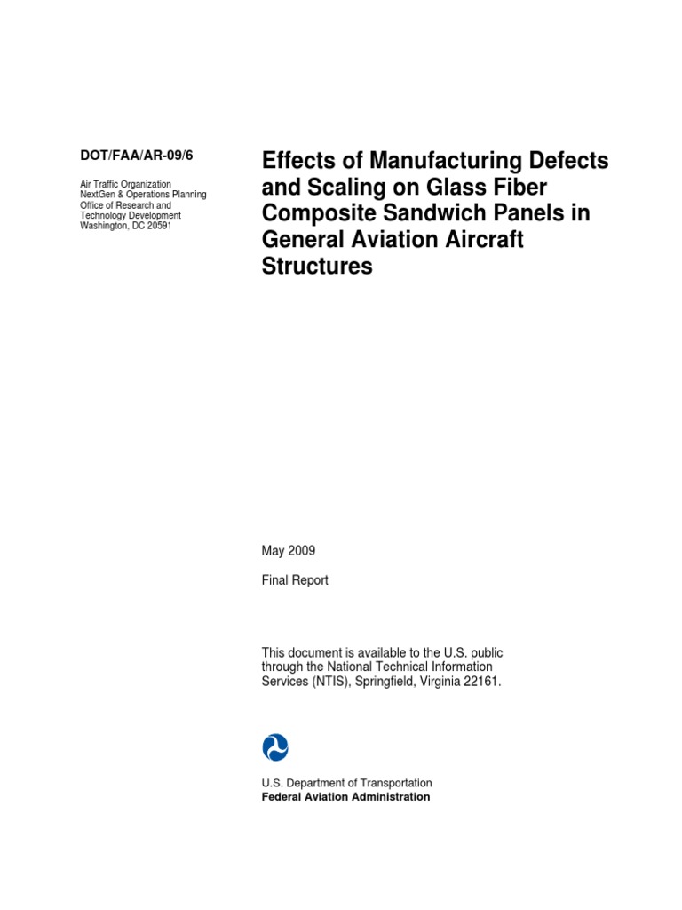 AR-09-6 Effects of Manufacturing Defects and Scaling On Glass Fiber ...