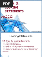 Chapter 5 Looping Statements