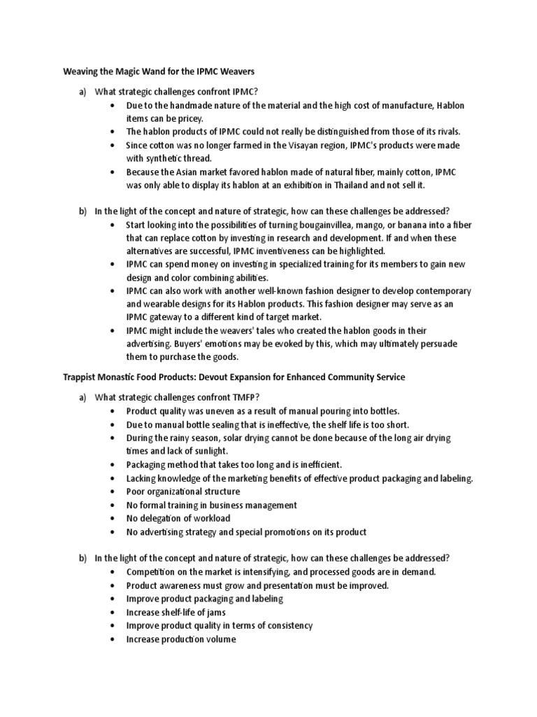 Module 1 Cases | PDF | Weaving | Cotton