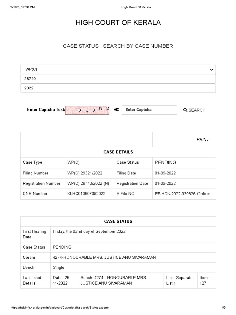 Kathrikkadavu High Court of Kerala PDF The Honourable Judiciaries