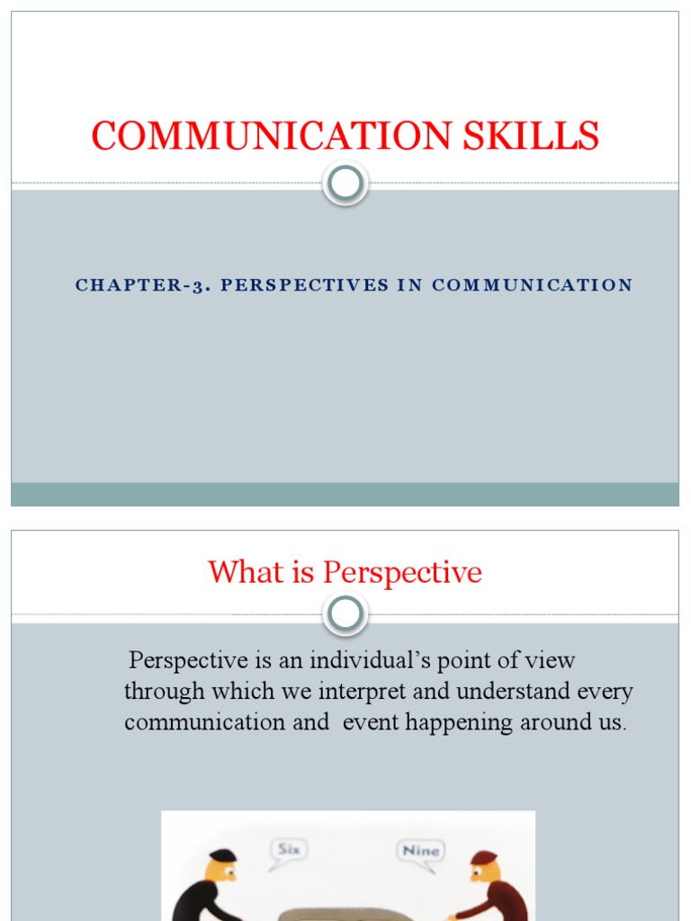 CH 3 Perspectives | PDF | Communication | Attitude (Psychology)