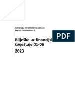 KIC - Bilješke Uz Fin. Izvještaje 01 Do 06-2023