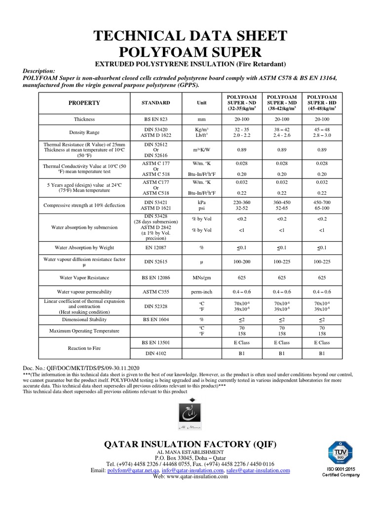 0001 - POLYFOAM Super (Gen) 09-30.11.2020 | PDF | Polystyrene | Heat ...