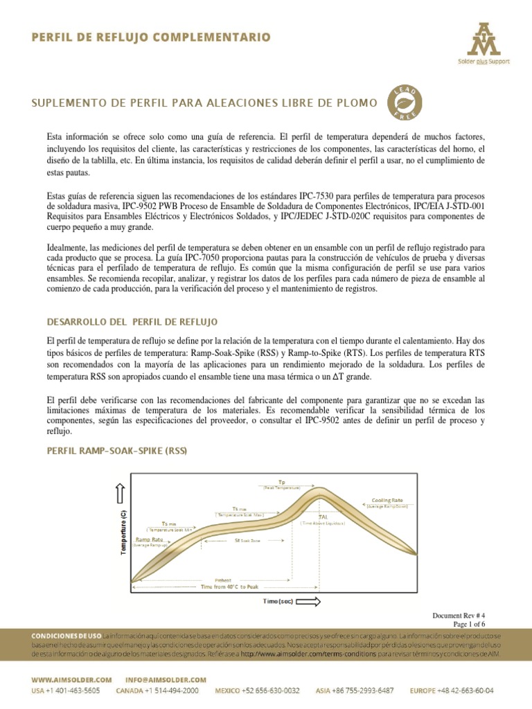 Perfiles Soldadura Ramp Soak Spike y Ramp To Spike en PCB Estandar IPC ...