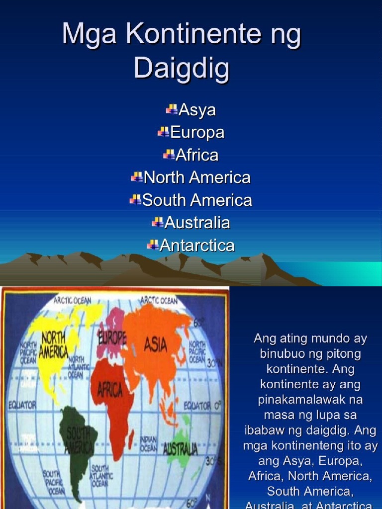 Kontinente NG Daigdig AP | PDF