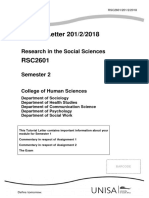 Tutorial Letter 201/2/2018: Research in The Social Sciences