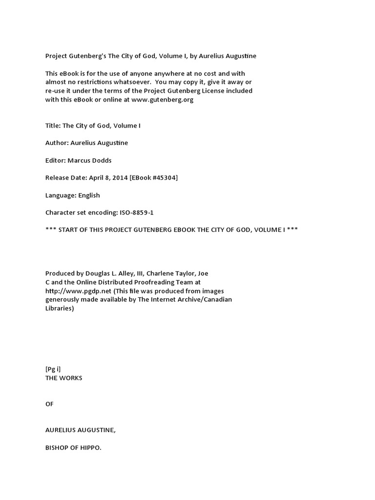Backup of city of god pdf augustine of hippo project gutenberg