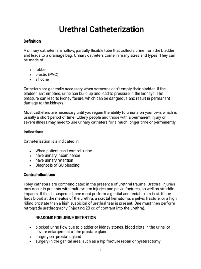 Urinary Catheterization PDF