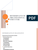 Determinants of Organizational Structure