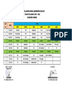 Jadwal Pelajaran Kelas 4 SDN 2 Bobos T.P 23.24