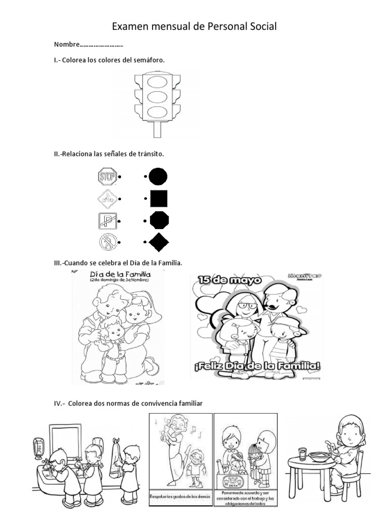 Examen Mensual de Personal Social Setiembre Carmen | PDF