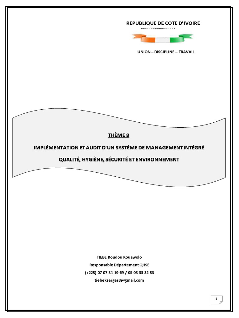 Rapport sur l'ISO 9001:2015 | PDF | Management de la qualité | Audit