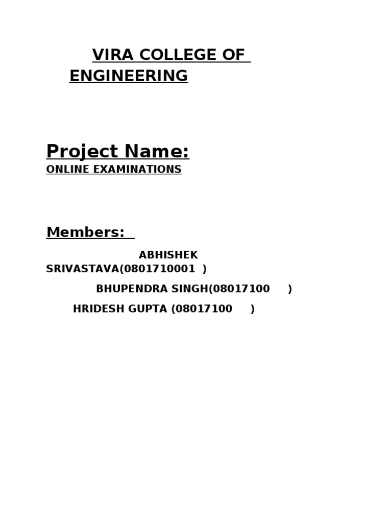 Online Examination System Overview | PDF | Computers