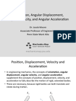 Orientation, Angular Displacement, Angular Velocity, and Angular Acceleration