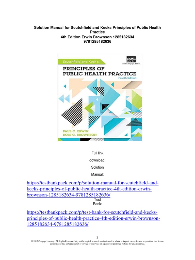 Scutchfield and Kecks Principles of Public Health Practice 4th Edition ...