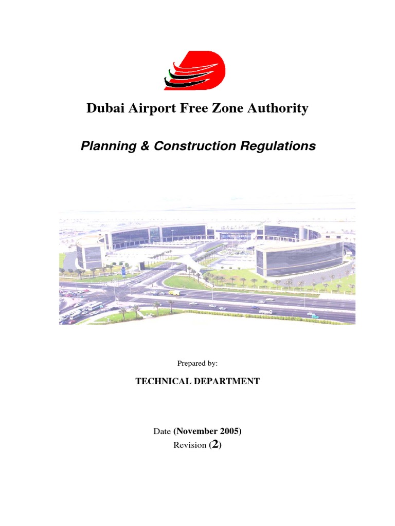 Dubai Airport Free Zone Building Regulations | PDF | Concrete | Sewage ...